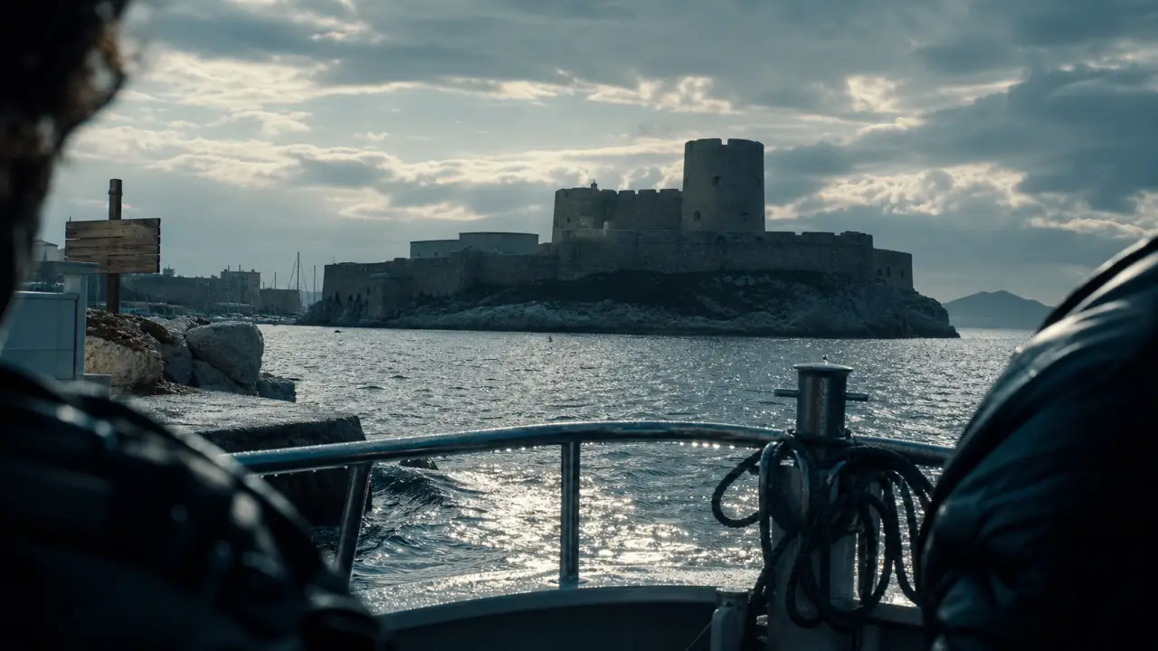 Chateau d if vu depuis un bateau au départ de Marseille