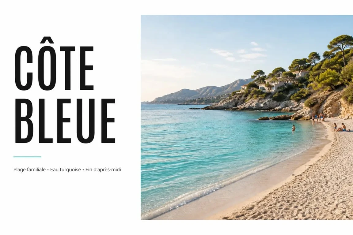 Plage de sable fin sur la Côte Bleue