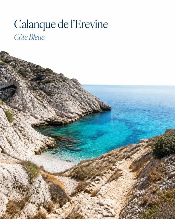Calanque cote bleue à l’Erevine, crique sauvage et sentier côtier