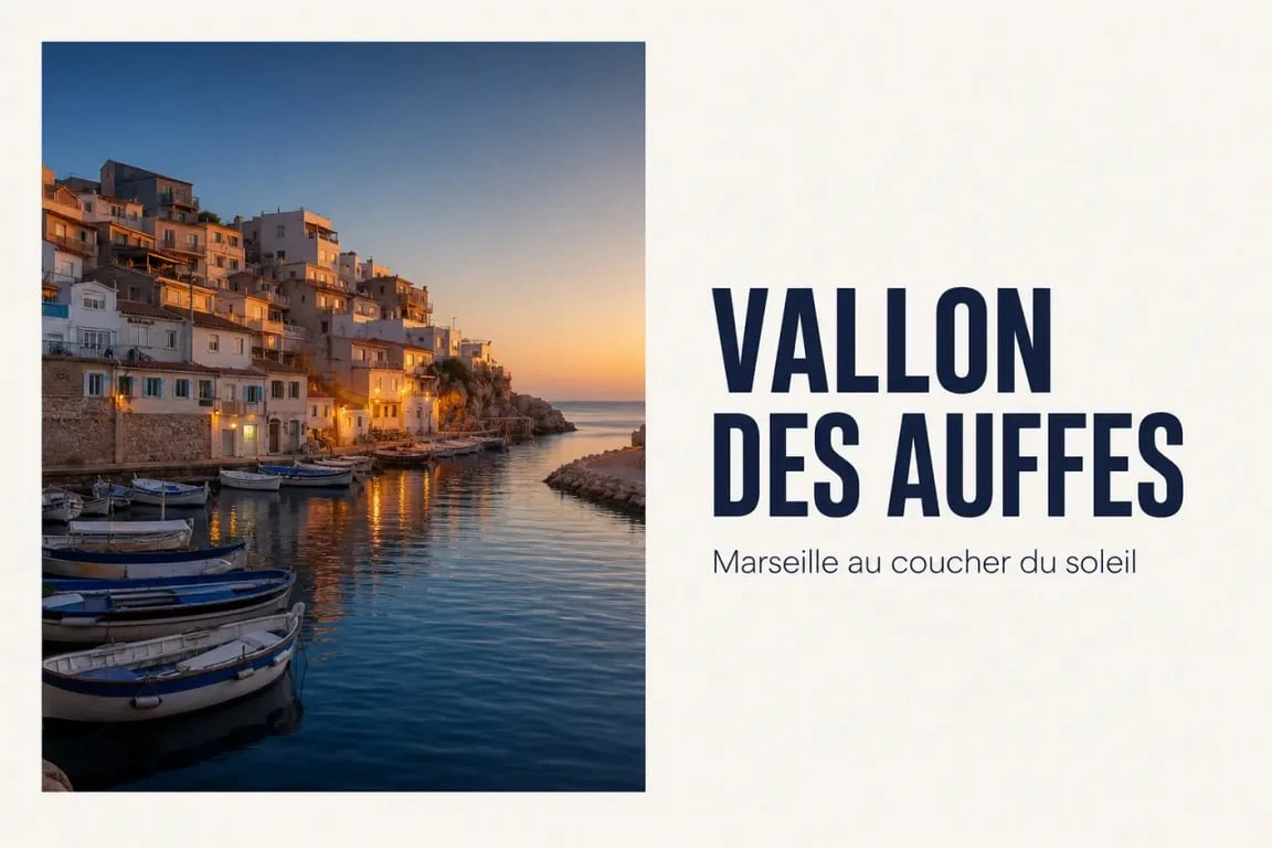 Que faire à Marseille le soir : coucher de soleil au Vallon des Auffes avec petit port et ambiance apéro