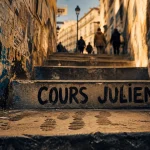 Escaliers du cours julien à Marseille, fresques murales sur l’escalier