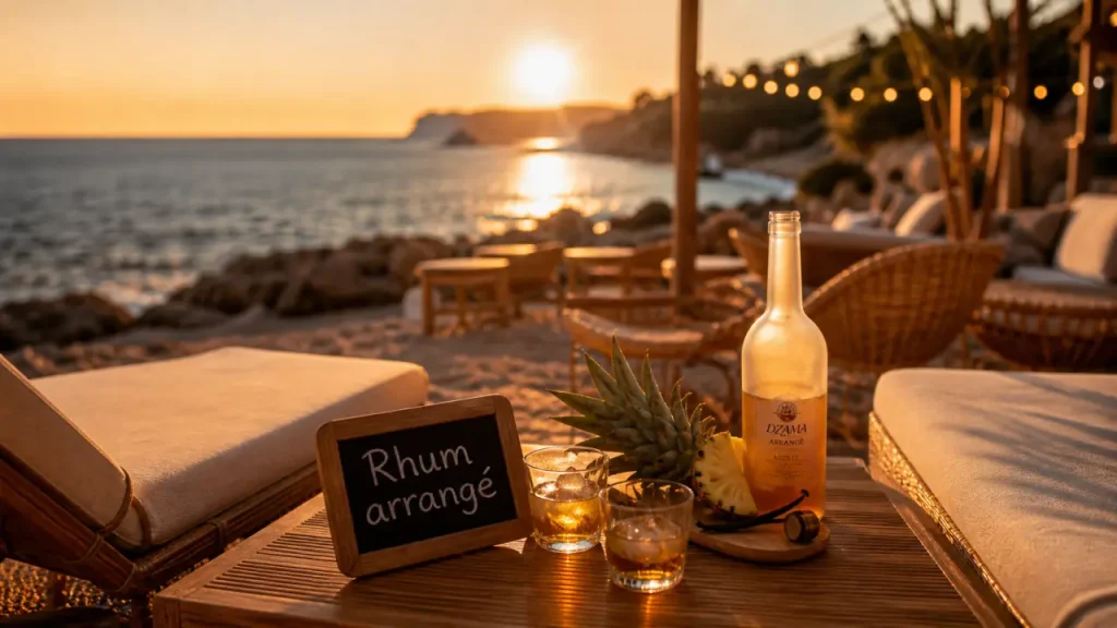 La rhumerie marseille en golden hour : rhum arrangé sur terrasse bord de mer