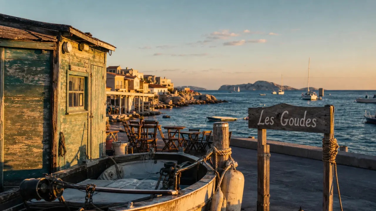 Les goudes marseille : port et coucher de soleil