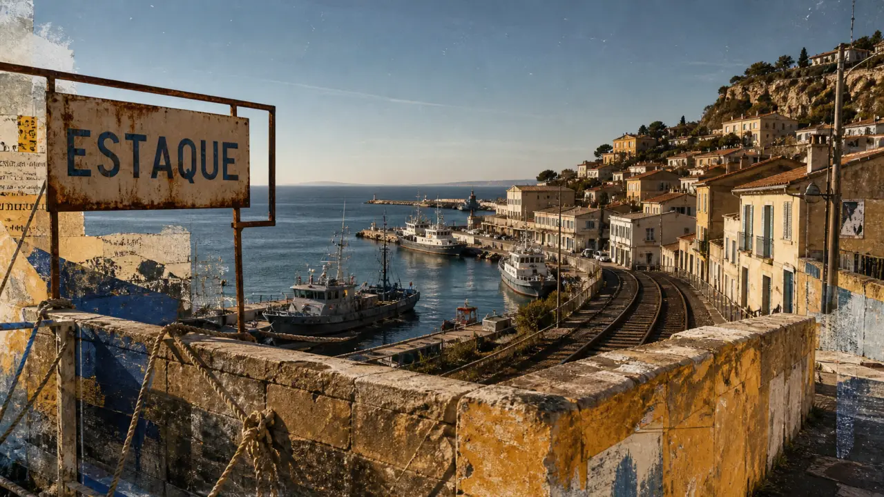 Photo L’Estaque, vue sur le port et les rails, Marseille