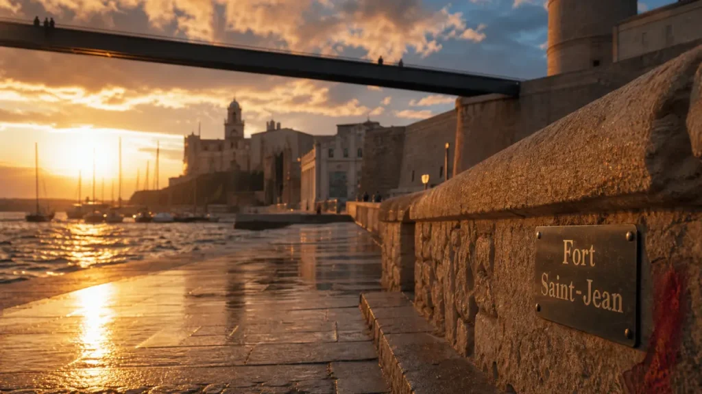 Marseille fort saint jean au coucher du soleil : Fort Saint-Jean et Saint-Charles