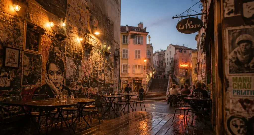 Marseille la plaine, Cours Julien : fresques et terrasses