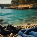 Plages cote bleue : crique turquoise entre galets et eau claire