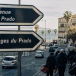 Prado Marseille : panneau Avenue du Prado et Plages du Prado