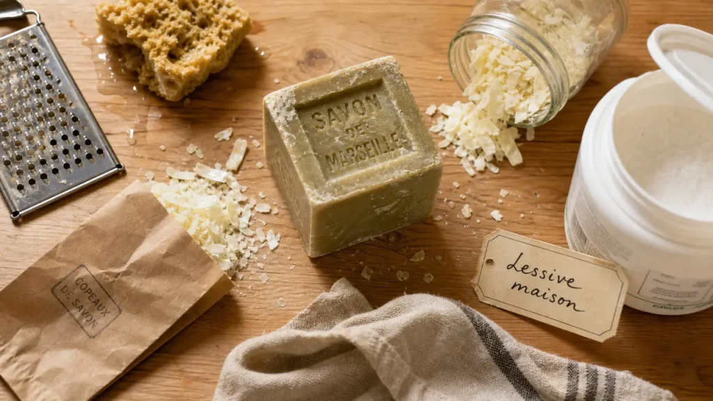 Que faire avec du savon de marseille : lessive maison, copeaux et savon