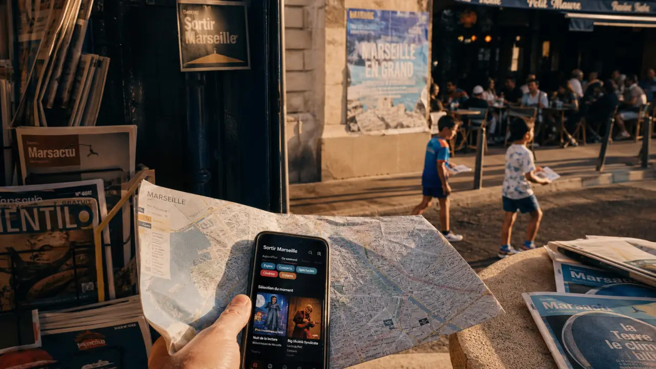 Sortir à Marseille : smartphone d’évènements sur une terrasse
