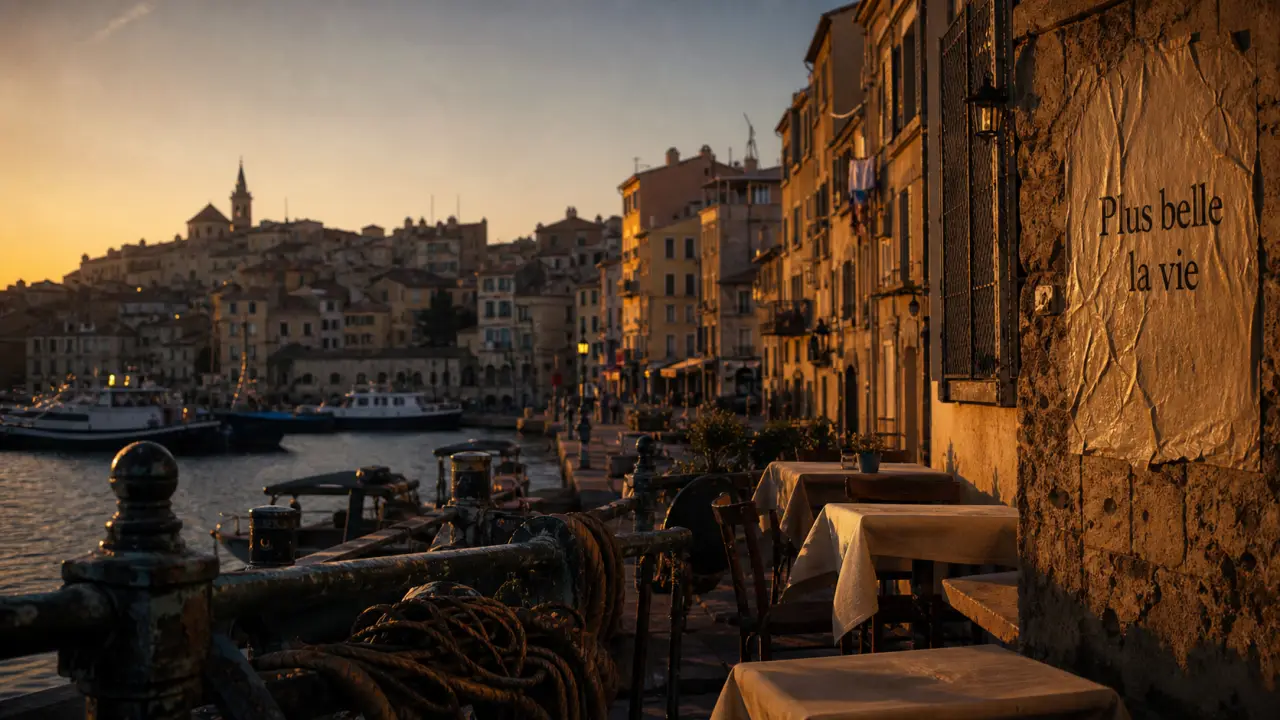 Visiter plus belle la vie marseille : Vieux-Port vers le Panier au golden hour