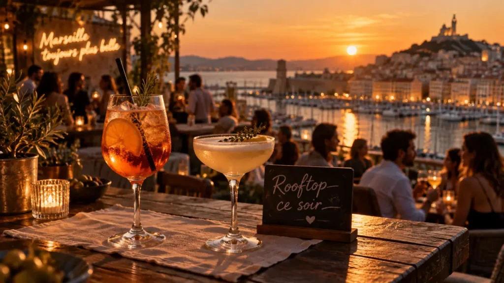 Bar à Marseille : vue au coucher du soleil, bière entre amis ou cocktails au calme ?