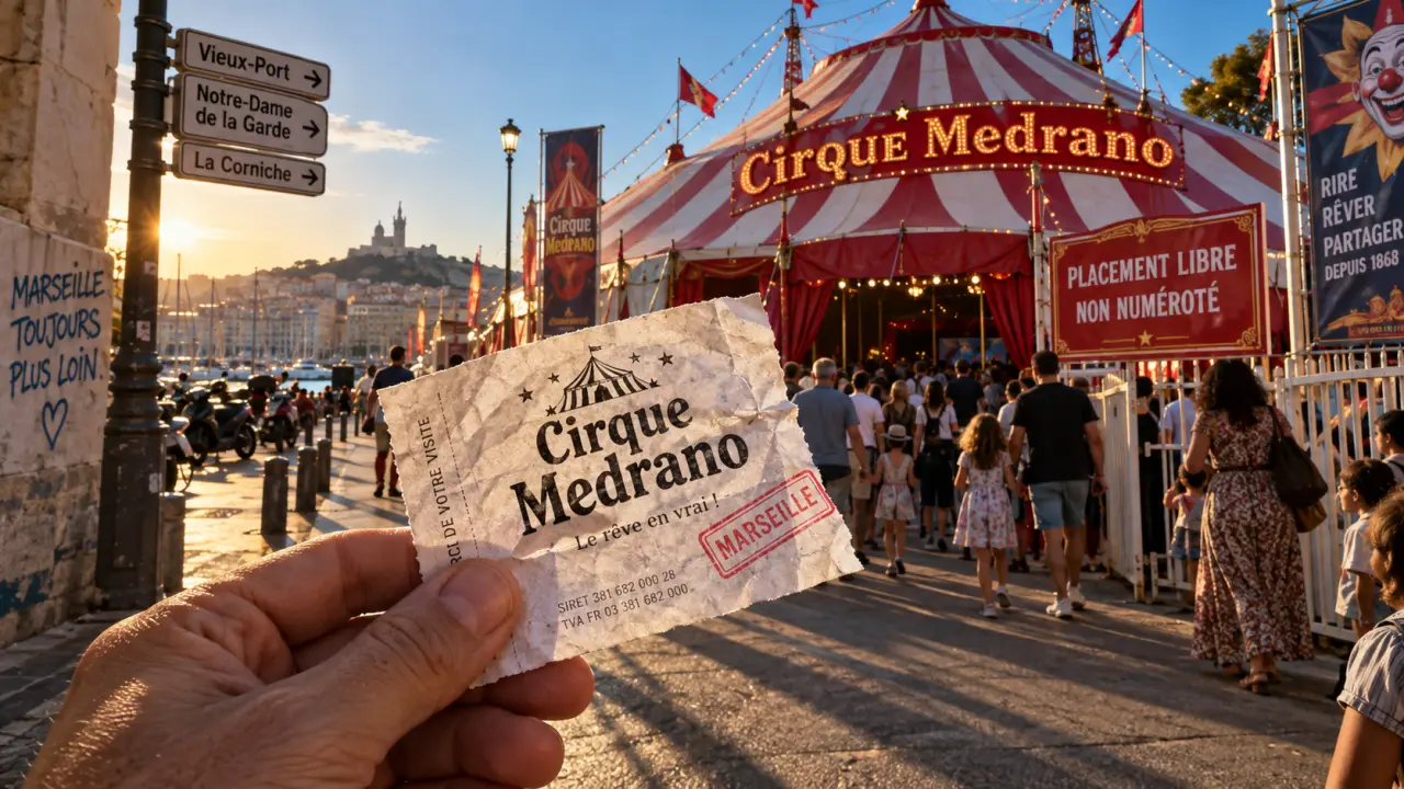 Billet Cirque Medrano Marseille et chapiteau sous le soleil