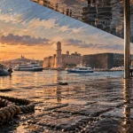 Cose da vedere a marsiglia : Vieux-Port et Mucem, ferries au coucher du soleil