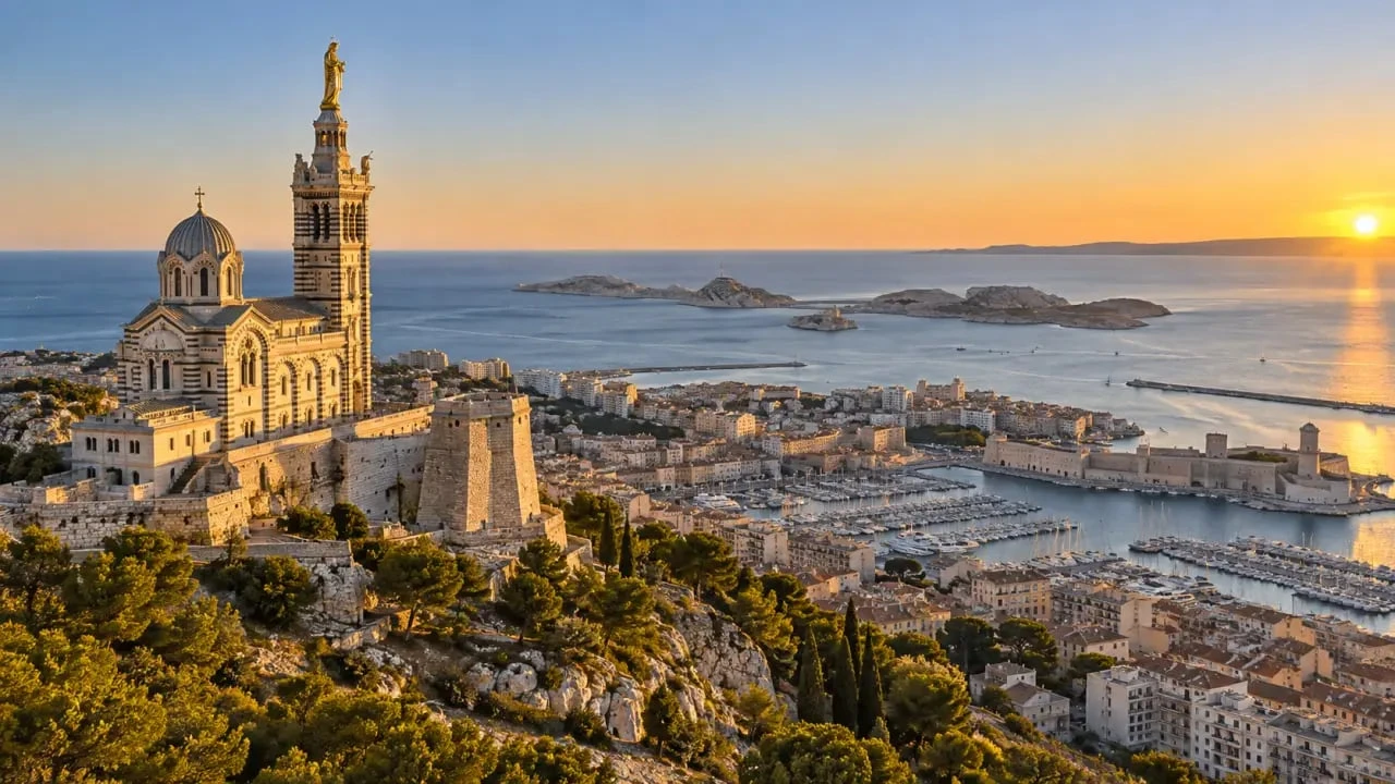 Cose da vedere a Marsiglia : panorama depuis Notre-Dame de la Garde