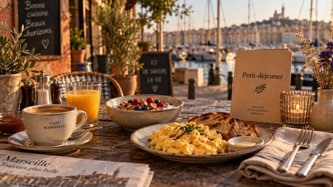 petit dejeuner marseille au Vieux-Port, petit-déjeuner sur quai