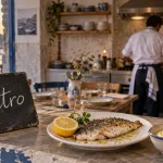 Tetro marseille, table iodée : assiette de poisson, aïoli, citron