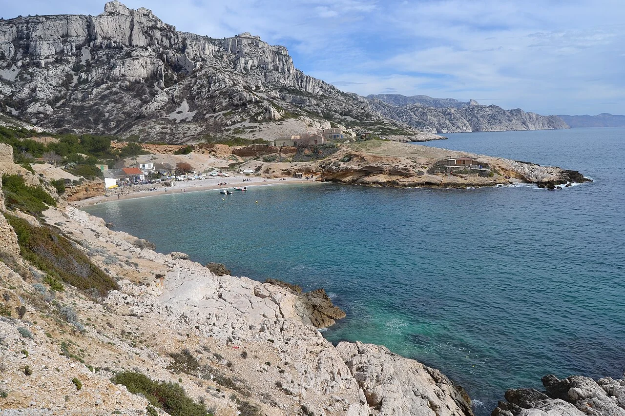 Calanque de Marseilleveyre : vue du site, photographie du 10 mars 2013