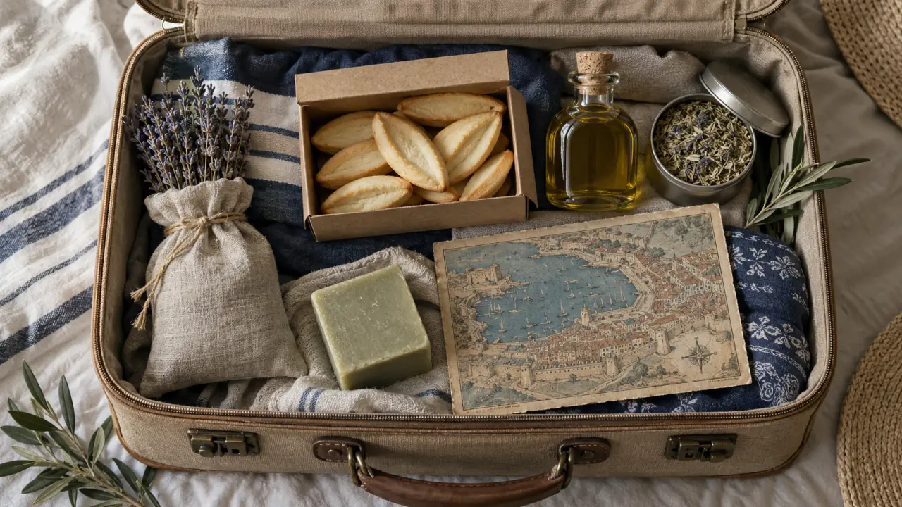 Que ramener de Marseille : savon de Marseille, huile d’olive et lavande dans une valise