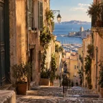 Ruelle pour visiter le panier marseille vers le Mucem